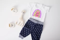 Cute unicorns sleeping on rainbow. EPS, JPG, PNG. Product Image 4
