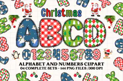 Christmas Alphabet png clipart, christmas letters doodle Product Image 1
