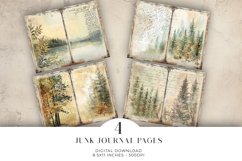 Watercolor Scene Junk Journal Digital Paper Bi-fold Product Image 1