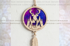 Deer Suncatcher Ornament svg Laser cut template Product Image 1