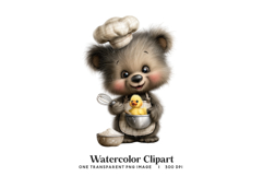 Baker Bear &amp; Duckling Clipart Product Image 1