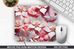 3D Flowers Mouse Pad Sublimation, Flowers Mouse Pad PNG Product Image 1
