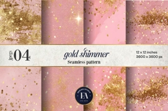 Pink Gold Shimmer Digital Paper, Glitter Texture Product Image 1