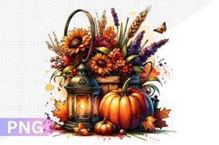 Autumn Harvest Pumpkin Sublimation - Pumpkin Clipart Design Product Image 1