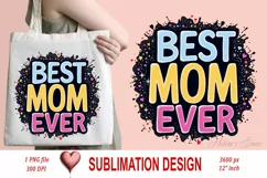 Best mom ever clipart | Mothers day Sublimation design png Product Image 1
