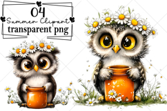 Whimsical Summer Clipart Watercolor PNG Product Image 1