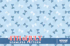 American 4th of July Patriotic Coquette Bow Seamless Pattern Product Image 1