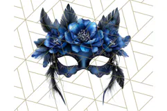 Vintage Garden Masquerade Floral Eye Mask PNG Clipart Product Image 4