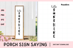 Porch Sign Saying SVG | Hello Sunshine Product Image 1