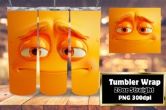 Dynamic Emoji Cartoon Tumbler Design - Sublimation 20oz Product Image 1
