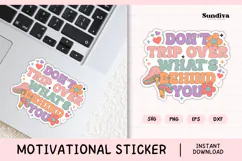 Motivational Quote Sticker SVG | Don't Trip Product Image 1
