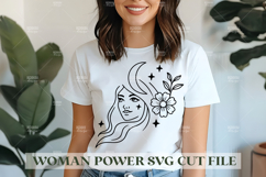 Woman Power SVG Design | Feminist SVG for Cricut&amp;Silhouette Product Image 1