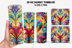Flower Skinny Tumbler 20oz Wrap Design, Winter Tumbler Wrap Product Image 1