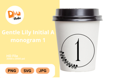 Gentle Lily Initial Monogram Product Image 1