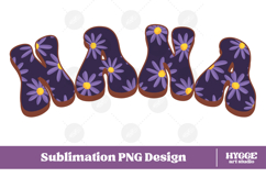 nana Png Retro Flowers Mother&#039;s Day Floral Mom Sublimation Product Image 1