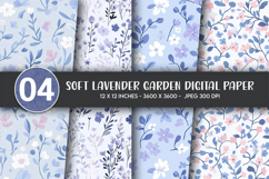 Soft Lavender Garden Digital Paper Product Image 1