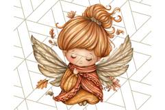 Fall Fairy Clipart PNG, Autumn Fairy People With Wings Product Image 4