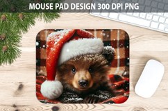 Christmas Beer Mouse Pad Sublimation - Animal PNG Design Product Image 1