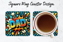 Dad Mug coaster | Coaster | Sublimation Design Product Image 1