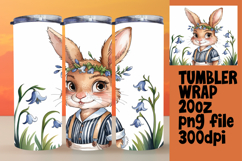 GLAMOROUS 20oz Tumbler PNG Design , Cute Bunny Product Image 1