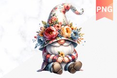 Floral Gnome Sublimation - Clipart PNG Bundle Product Image 4