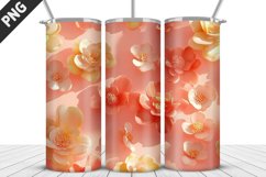 3D Flowers Tumbler Wrap | Sublimation Design | Tumble PNG Product Image 4