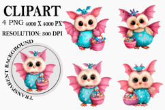 Whimsical Halloween Owl Clipart Watercolor PNG Product Image 1