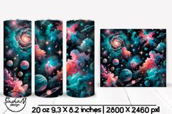 Space tumbler wrap, Cosmic landscape sublimation Product Image 1