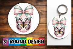 Heartfelt Circle Car Coasters PNG, Easter Egg Product Image 1