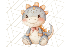 Cute Pastel Dinosaur Clipart PNG for Nursery Art, Baby Decor Product Image 4