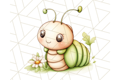 Cute Caterpillar Clipart PNG, Spring Bug Illustrations Product Image 4
