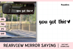 Funny Rearview Mirror Decal Sticker Saying | You Got This Product Image 1
