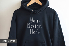 Navy Hoodie psd jpeg mockup Product Image 1