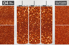 Orange Glitter Tumbler Wrap| Tumbler Sublimation Product Image 1