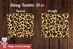 Leopard Cheetah svg Full wrap for Skinny Tumbler 20 oz Product Image 2