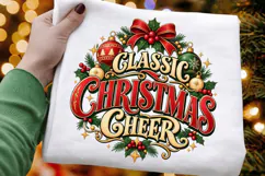 Classic Christmas Cheer PNG - Vintage Holiday Typography Product Image 3