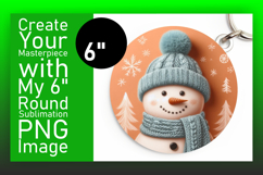 Beautiful Circle PNG for Sublimation , Snowman Product Image 1