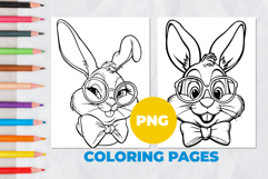 Cute bunny Coloring Pages | Coloring book Product Image 1
