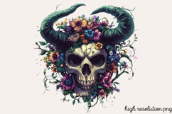 Gothic Pagan Spring Sublimation Clipart PNG Product Image 1