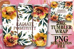 Sweet adventures 20oz tumbler wrap, Flower Quote Product Image 1