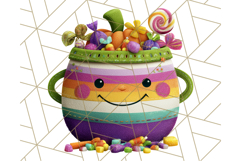 Colorful Halloween Clipart PNG, Cute Kids &amp; Candy Clip Art Product Image 4