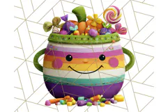 Colorful Halloween Clipart PNG, Cute Kids & Candy Clip Art Product Image 4