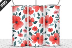 Valentine&#039;s Day Flowers Tumbler Wrap | Sublimation Design Product Image 1