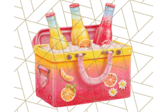 Strawberry Red Lemon Yellow Summer Clipart PNG, Summer Icons Product Image 4