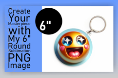 Trendy Round Design for Sublimation , 3D Emoji Product Image 1