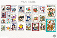 School Postage Stamps Clipart Product Image 4