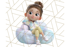 Kawaii Cozy Girl Clipart PNG, Pastel Fall Cozy Aesthetic Product Image 4