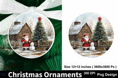 Christmas Ornaments PNG Round Sign PNG, Christmas Round Sign Product Image 1