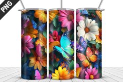 Flowers Tumbler Wrap | Sublimation Design | Tumbler PNG Product Image 1