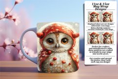Owl Mug Wrap Sublimation Design 11oz 15oz Product Image 1